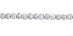 Czech Glass White Opal AB w/ Silver Lantern 4mm