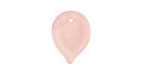 Czech Glass Matte Light Rose AB (on back) Leaf Drop 18x13mm