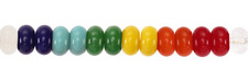 Rainbow Mix Glass Rondelle 5x8mm