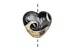 Grace Lampwork Sable Celestial Heart 19-20mm