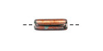 Mykonos Ceramic Iridescent Copper Patina Tube 17x6mm