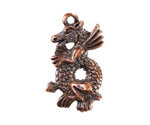 Mykonos Antique Copper (plated) Scaled Dragon Focal 19x33mm