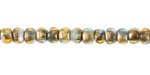 Czech Glass Sunny Coast w/ Textured Gold AB Trica Beads 4x5mm