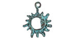 Mykonos Copper (plated) Patina Openwork Sun & Moon Focal 20x25mm