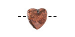 Mykonos Antique Copper (plated) Heart Focal Bead 19mm