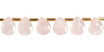 Madagascar Rose Quartz (A) Microfaceted Teardrop 8x10mm