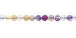 Rainbow Fluorite (B) Faceted Round 4mm