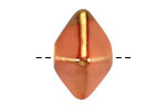 Mykonos Ceramic Iridescent Tangerine Octahedron 18x21mm