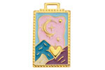 24K Gold (plated) Colorful Enamel Large Tarot Card Focal 26x46mm
