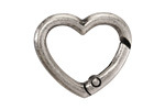 Burnished Silver (plated) X-Large Heart Clasp 30x26mm