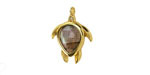 Labradorite (A) w/ Gold Finish Sea Turtle Focal 15x19mm