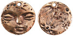 Green Girl Bronze Full Moon Pendant 24mm