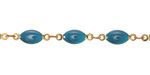Zola Elements Sea Blue Oval Link Brass Chain
