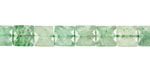Green Strawberry Quartz (A) Microfaceted Square 8mm