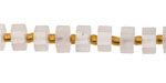 Natural Rock Crystal Quartz Microfaceted Hexagon Heishi 4x8mm