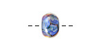 Grace Lampwork Blue-Green & Purple Borosilicate Rondelle 9x13mm