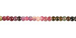 Tourmaline (Ombré) Faceted Rondelle 3x4mm