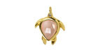 Rose Quartz w/ Gold Finish Sea Turtle Focal 15x19mm