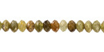 Green Garnet Microfaceted Rondelle 4x6mm