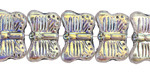 Czech Glass Crystal AB w/ Silver Butterfly 16x11mm