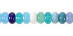 Sky Blues Mix Glass Rondelle 5x8mm