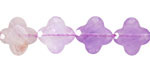 Lavender Amethyst Faceted Quatrefoil 13mm