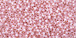 TOHO Permanent Milky Soft Pink (with Silver Lining) Round 11/0 Seed Bead