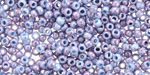 TOHO Marbled Opaque Light Blue/Amethyst Round 8/0 Seed Bead