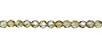 Czech Glass Aquamarine Celsian Fire Polished Round 4mm