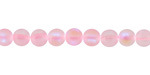 Pink Fused Glass AB (matte) Round 6mm