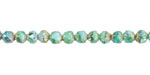 Czech Glass Aquamarine Waters AB w/ Antique Silver Lantern 4mm