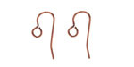 Antique Copper (plated) Earwire w/ Loop 20x8mm