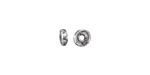 Mykonos Metalized Ceramic Antique Silver Disc Spacer 2.5x6mm