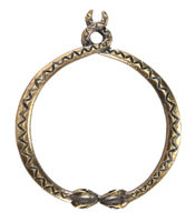 Mykonos Antique Brass (plated) Serpent Ring Focal 50x58mm