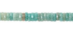 Brazil Amazonite Microfaceted Heishi 2x6mm