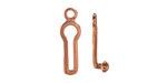 Mykonos Copper (plated) Key Hole Clasp Set 8x22mm