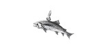 Nina Designs Sterling Silver Trout Charm 20x11mm
