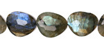 Labradorite Microfaceted Puff Pear 13x16mm
