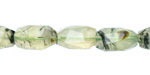 Prehnite (w/ Rutile) Microfaceted Long Nugget 9x14mm