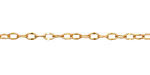 Satin Hamilton Gold (plated) Half Flat Delicate Cable Chain, 50m Spool