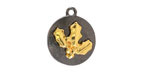Holly Two-Toned Gunmetal & Gold Finish Round Focal 17.5x20.5mm