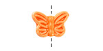 Orange Porcelain Butterfly 12x18mm