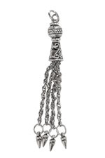 Zola Elements Antique Silver (plated) Spike Chain Tassel 7x73mm