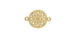 Satin Hamilton Gold (plated) Dahlia Openwork Focal Link 20x14mm