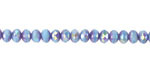 Czech Glass Sky Blue AB w/ Purple Wash Fire Polished Rondelle 3x5mm