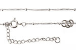 Stainless Steel Satellite Chain, 18" Finished w/ 3 jump rings & 2" extender