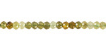 Green Garnet Microfaceted Rondelle 3x4mm