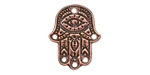 TierraCast Antique Copper (plated) Hamsa Hand Focal Link 17x21mm
