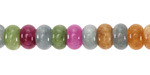 Tourmaline Mix Agate Rondelle 5x8mm