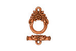 TierraCast Antique Copper (plated) Garland Toggle Clasp 17x12mm, 17mm Bar